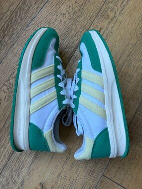 adidas Green, White & Yellow Athletic Sneakers